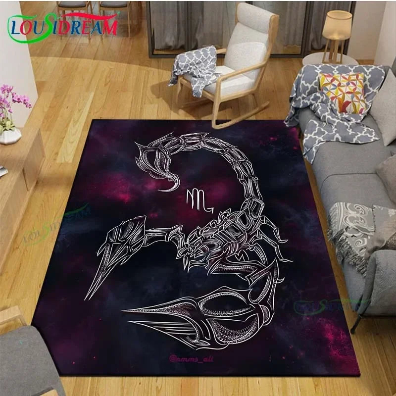 Navak Teppich, wunderschönes Sternbild Skorpion, Teppich für Wohnzimmer, Schlafzimmer, Nachttischmatte, modische Bodenmatte, Bereichsteppich, Fußmatte, Schlafzimmerdekoration