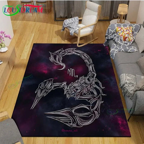 Navak Teppich, wunderschönes Sternbild Skorpion, Teppich für Wohnzimmer, Schlafzimmer, Nachttischmatte, modische Bodenmatte, Bereichsteppich, Fußmatte, Schlafzimmerdekoration