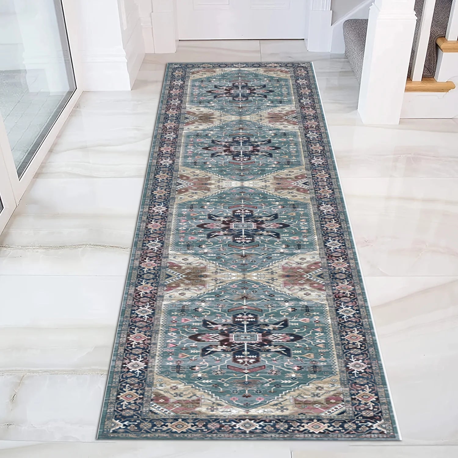 Navak Carpet Exclusive Picks Kristallsamt, weich und rutschfest, Vintage-Boho-Perserteppich, Waschküche, Flur, Küche, Wohnzimmer, Schlafzimmer, Matte