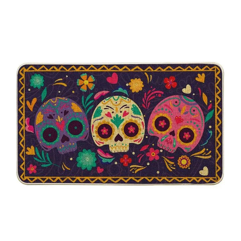 Navak Teppich Mexiko Tag der Toten Küchenmatte Home Eingang Fußmatte Dekor Dia De Los Muertos Flur Balkon Läufer Teppiche Halloween Dekor