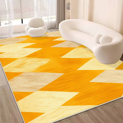 Navak Teppich, nordisch, abstrakt, gelb, große Teppiche für Wohnzimmer, leichte Luxus-Sofa-Bereich, Dekorationsteppiche, Zuhause, Schlafzimmer, rutschfeste Bodenmatte