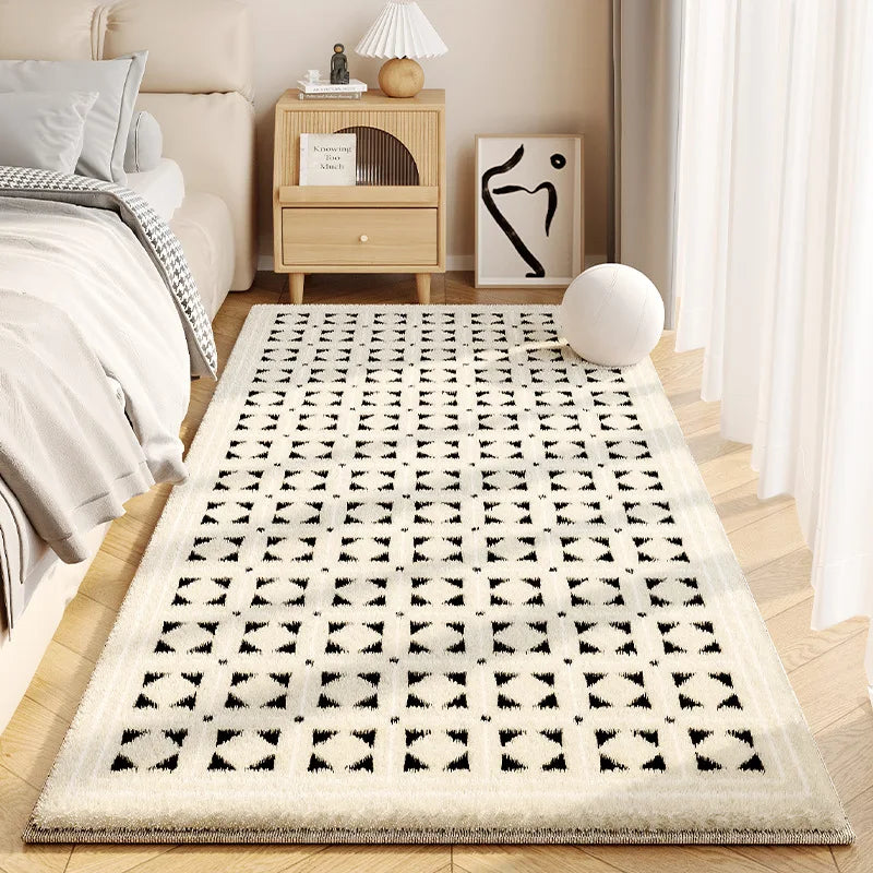 Navak Carpet Exclusive Picks – Einfacher, cremefarbener Kunstkaschmir-Teppich für Wohnzimmer, flauschige Teppiche, Heimdekoration, Schlafzimmer, Garderobe, Nachttisch, rutschfeste Teppiche