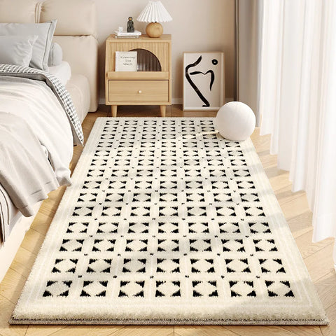 Navak Carpet Exclusive Picks – Einfacher, cremefarbener Kunstkaschmir-Teppich für Wohnzimmer, flauschige Teppiche, Heimdekoration, Schlafzimmer, Garderobe, Nachttisch, rutschfeste Teppiche