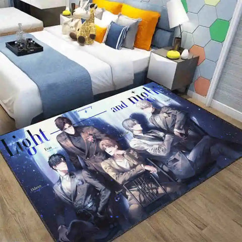 Navak Carpet Exclusive Picks Japanischer Anime-Schlingenteppich – maschinenwaschbarer Nachttischteppich für Airbnb, Hotel, gemütliche Wohndekoration