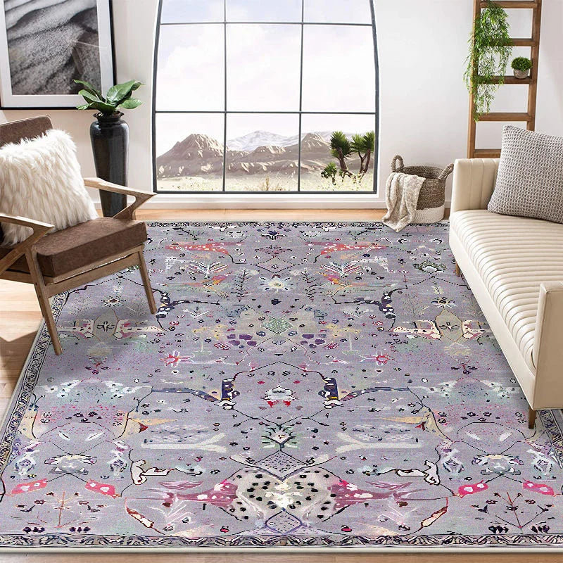 Navak Teppich, flauschig, kurz, großflächig, für Wohnzimmer, persische Retro-Dekoration, für Zuhause, Schlafzimmer, 200 x 300 cm, Lounge, Nachttisch, rutschfeste Fußmatten