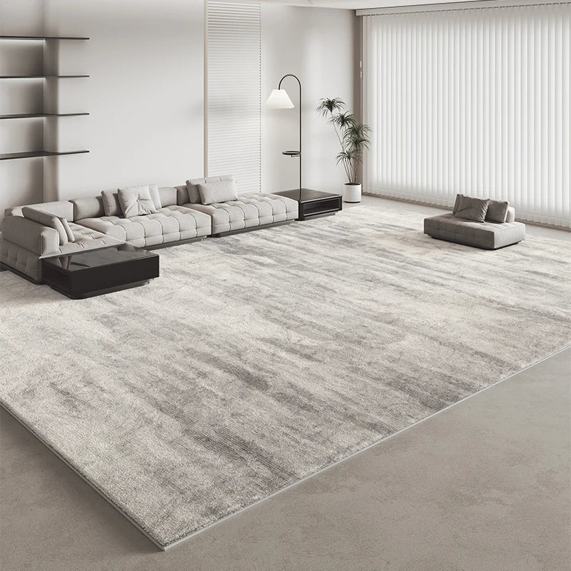 Navak Teppich, italienischer minimalistischer Teppich für Wohnzimmer, leichtes Luxus-Schlafzimmerdekor, Plüschteppich, flauschig, weich, grau, verdickte Matte