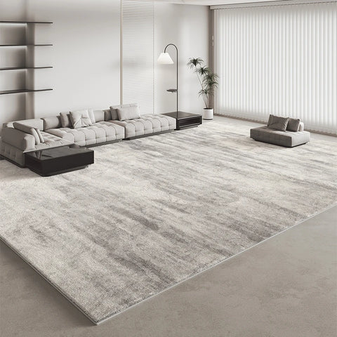 Navak Teppich, italienischer minimalistischer Teppich für Wohnzimmer, leichtes Luxus-Schlafzimmerdekor, Plüschteppich, flauschig, weich, grau, verdickte Matte