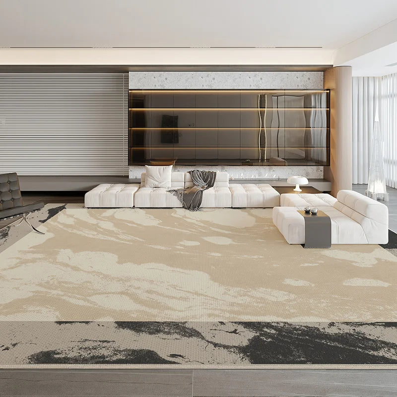Navak Teppich, großflächige Schlafzimmerdekoration, rutschfester Teppich, cremefarbener Stil, Teppiche für Wohnzimmer, flauschige, weiche Lounge-Bodenmatte, dicker Plüschteppich