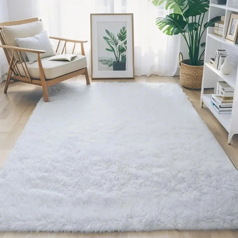 Navak Teppich, für Schlafzimmer, Wohnzimmer, flauschig, flauschig, zottelig, weich, Plüsch, grau, Teppich für den Innenbereich, grau, für Kinder, Heim, Wohnheim, Dekoration