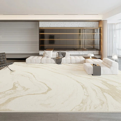 Navak Teppich, großflächige Schlafzimmerdekoration, rutschfester Teppich, cremefarbener Stil, Teppiche für Wohnzimmer, flauschige, weiche Lounge-Bodenmatte, dicker Plüschteppich