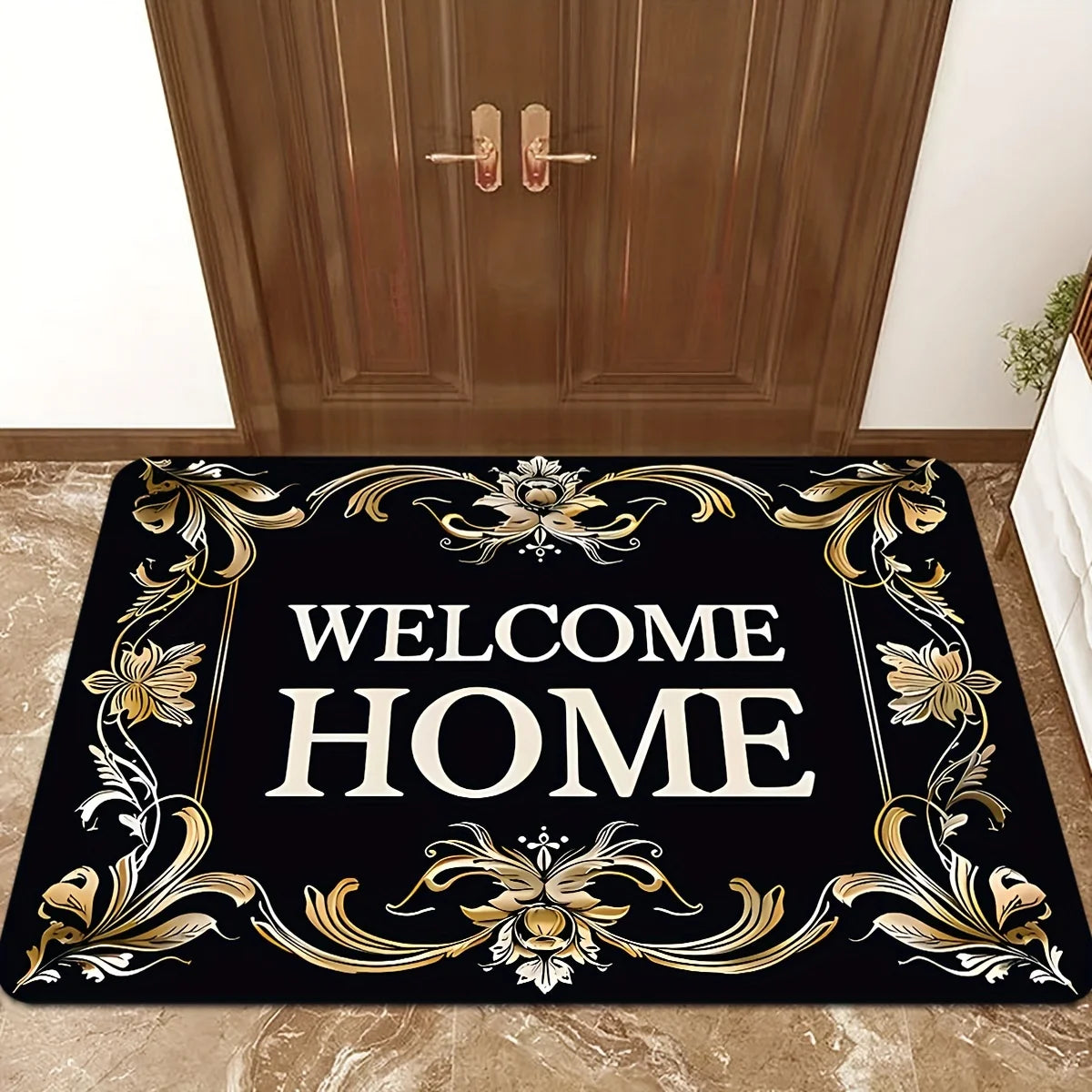 Navak Carpet „Welcome Home“-Fußmatte, langlebig, rutschfest, für den Eingangsbereich, perfekt für den Innen- und Außenbereich, verleiht Ihrem Türrahmen einen einzigartigen Charme