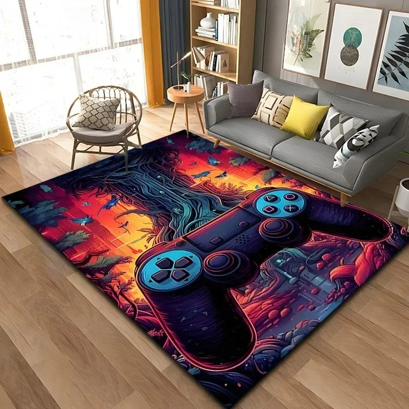 Navak Teppich 3D Game Controller Teppich Anime Teppich Wohnzimmer Dekoration Teppiche für Schlafzimmer Teppiche für Super Sized Gaming Teppich