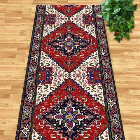 Navak Teppich Persischer Retro-Läufer Teppich Villa Halle Korridor Teppiche Wohnung Durchgang Rutschfester Teppich Hoteltreppe Dekoration Bodenmatte Custom