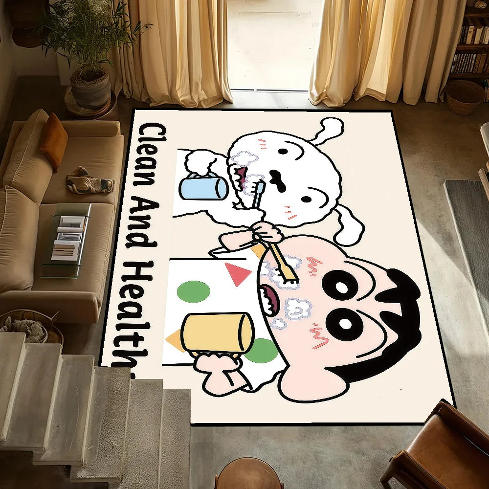Navak Teppich, rutschfest, süß, C-chan, Küche, C-Crayon, S-Shin, Schlafzimmer, getufteter Teppich, Cartoon-Teppich, Zeit, lustig, Bad, Wohnzimmer, Eingangsdekoration
