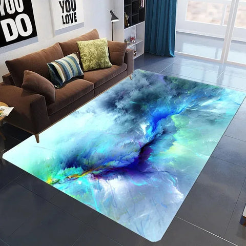 Navak Teppich 3D Galaxy Space Star Teppich Home Schlafzimmer Wohnzimmer Dekorative Bodenmatte Badezimmer Zimmer Rutschfester Teppich Fußmatte