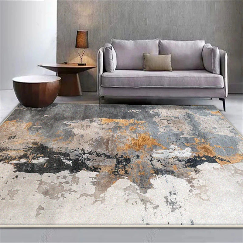 Navak Teppich Nordischer abstrakter Teppich für Wohnzimmer, luxuriös, leicht zu reinigen, Heimdekor, Teppich für Schlafzimmer, waschbar, Waschraum, Bodenmatte, Ковер Tapis 러그