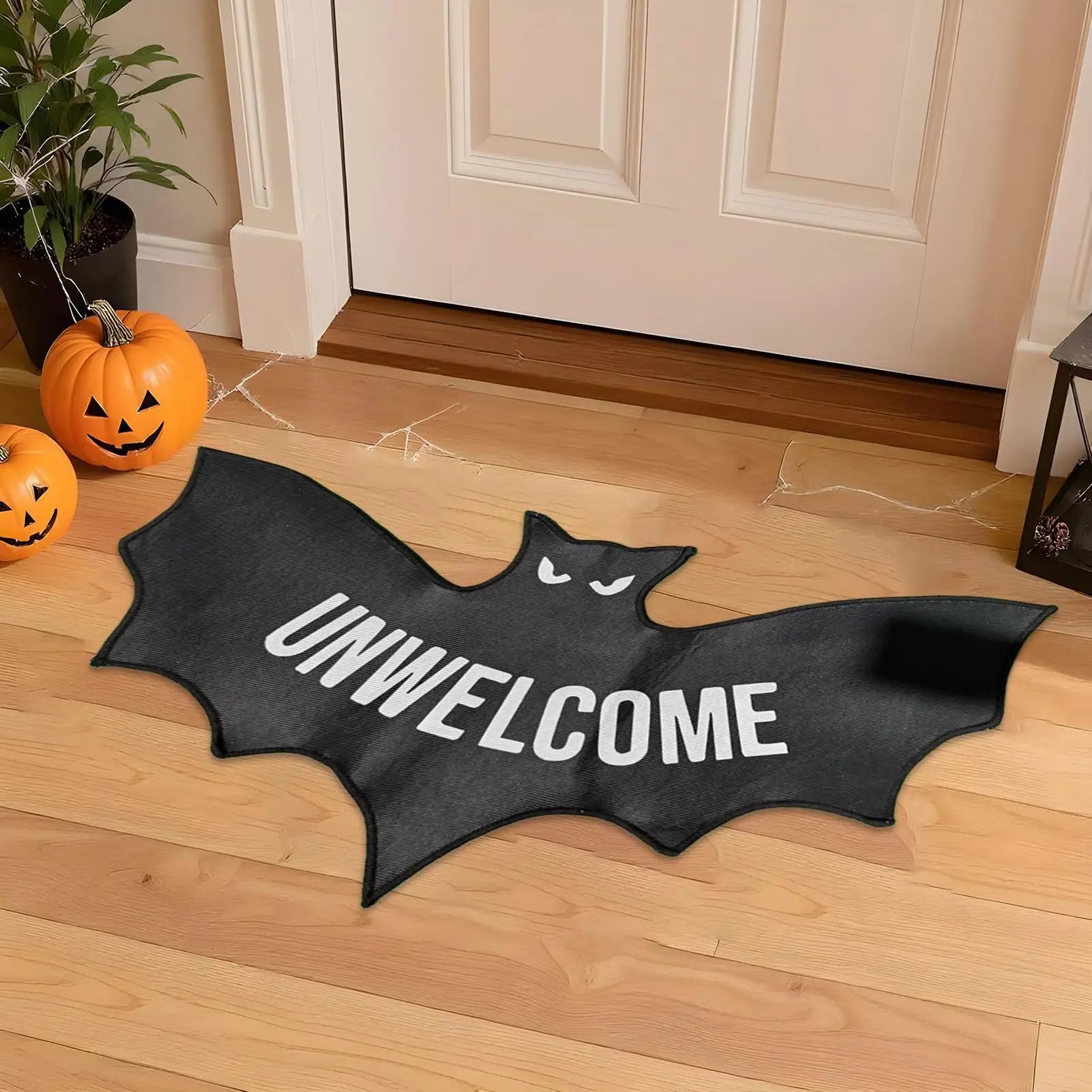 Navak Teppich Halloween Bodenmatte Fledermaus Unwillkommen Matte Zimmer Dekor Gothic Fußmatte Wohnkultur Für Eingang Innen Wohnung Schlafzimmer Küche