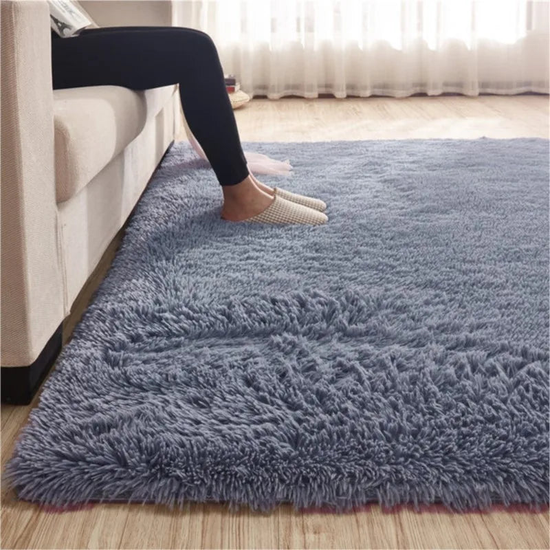 Navak Carpet Exclusive Picks Solid Color Plush Carpet Children's Bedroom Soft Fluffy Mat Living Room Baby Room Nursery Playroom Decorated Area Carpet