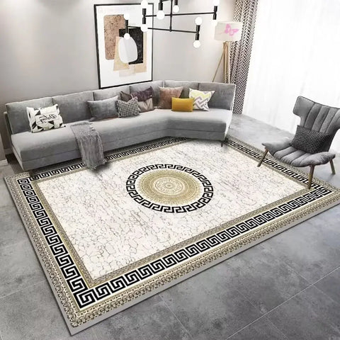 Navak Carpet Luxury Rugs and Carpets for Living Room Decoration Elastic Mat Bedroom Carpet Home Decor Non Slip Floor Mats Machine Washable
