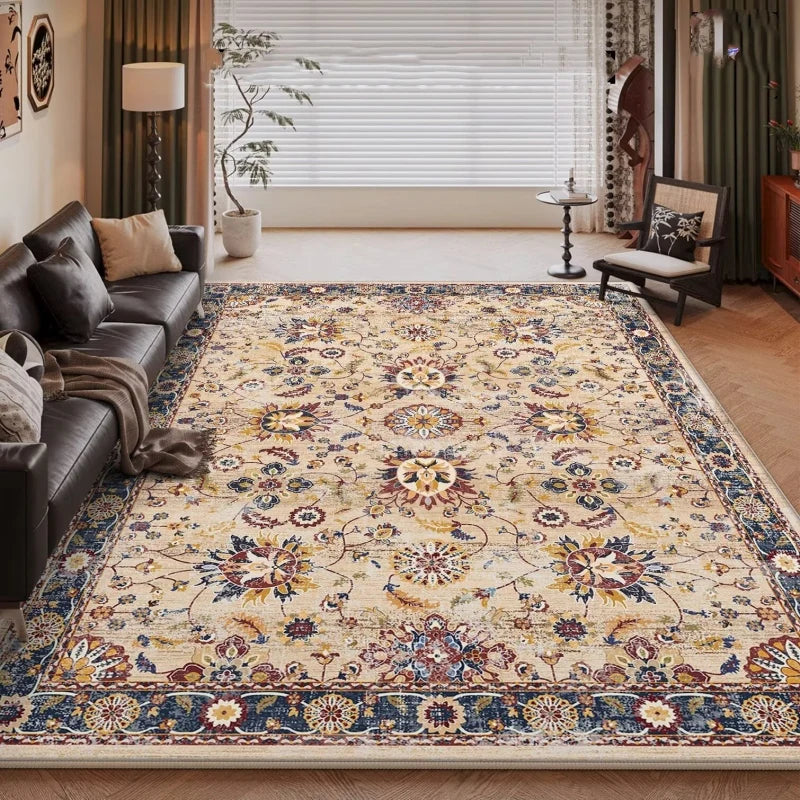 Navak Carpet Teppiche im amerikanischen Retro-Stil für Schlafzimmer, große Bereiche, Wohnzimmerdekoration, Plüschteppich, rutschfeste Lounge-Bodenmatte, flauschiger, weicher Teppich