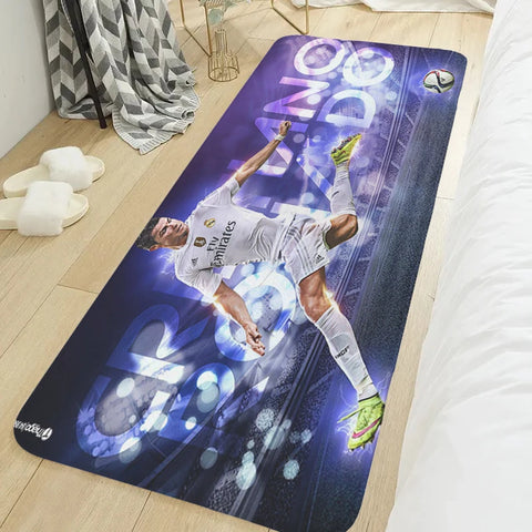 Navak Teppich, Teppich für Schlafzimmer, Cristiano Ronaldo CR7, Küche, Veranda, Fußmatte, rutschfest, Balkon, Badvorleger, Wohndeko-Artikel, Fußmatte, Eingangstür