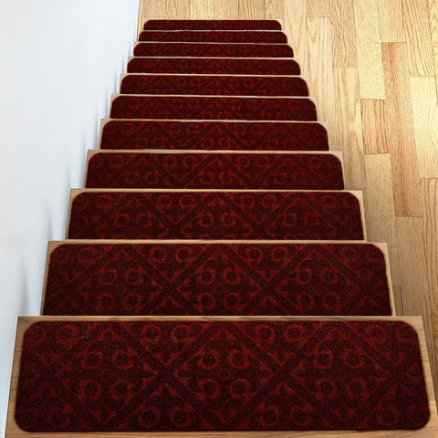 Navak Carpet Non-Slip Staircase Mat Stair Carpet Treads Stair Pads Rug Tread Safety for Kids Elders and Dogs Home Hospistal Indoor Use