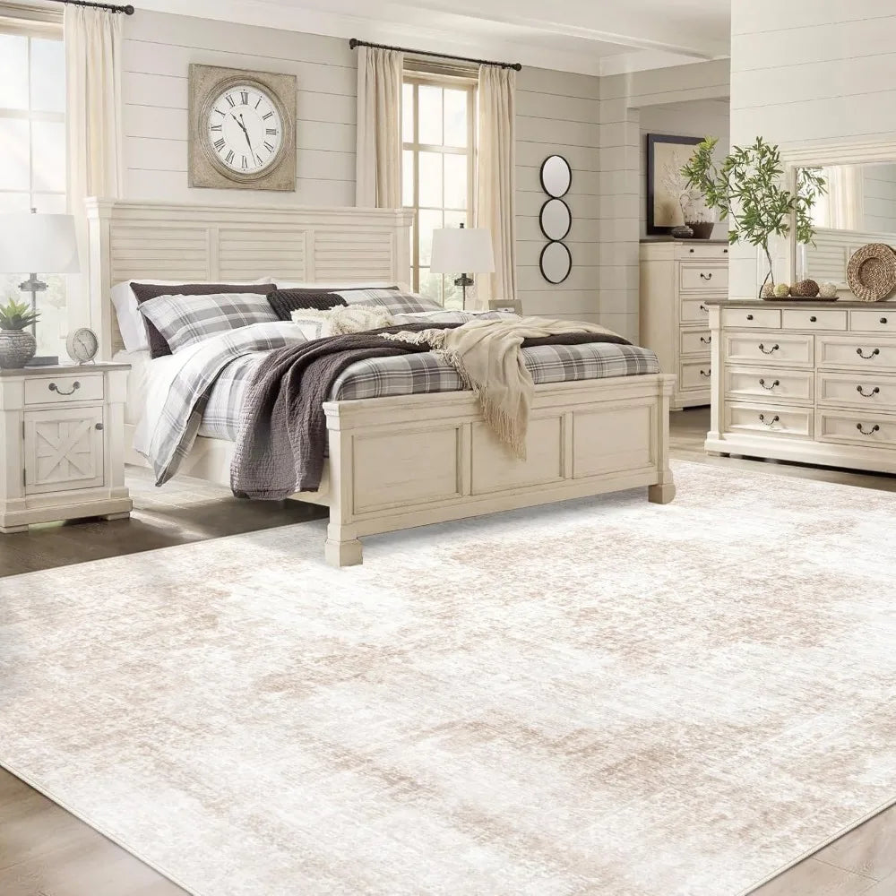 Navak Carpet Area Rug 8x10 Vintage Rug: Large Washable Living Room Rug Retro Medallion Distressed Rug Soft Low Pile Non-Slip Rugs Indoor Floo
