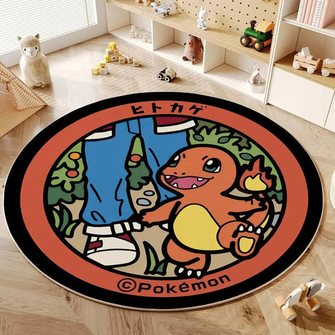 Navak Carpet Daily Picks Disney Anime Cartoon Pokemonzd Runde Bodenmatte Wohnzimmer Schlafzimmer Teppiche Niedliches Kind Rutschfester Waschbarer Teppich Wohnkultur