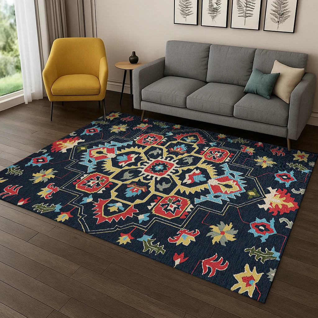 Navak Carpet Bohemian Persian Style Area Rug, Non-Slip Floor Mat for Living Room & Bedroom – Elegant Home Decor