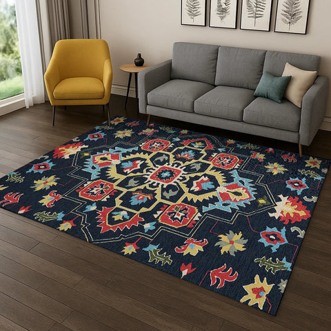 Navak Carpet Bohemian Persian Style Area Rug, Non-Slip Floor Mat for Living Room & Bedroom – Elegant Home Decor