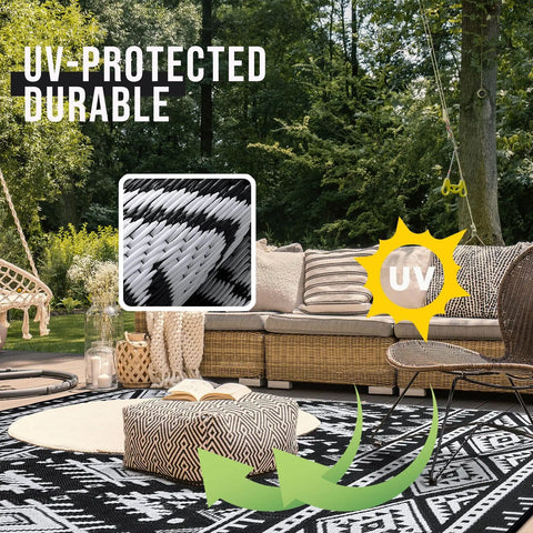 Navak Carpet Kitinjoy Outdoor Rugs Waterproof Reversible Outdoor Plastic Straw Rugs Boho PatioIndoor Carpets RV Mat For Family Camp Picnic
