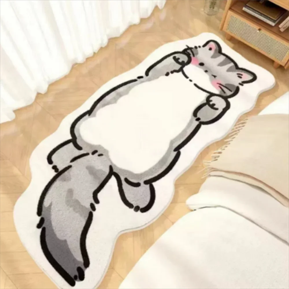 Navak Carpet Exclusive Picks Verbessertes Material Lustiger Cartoon-Schlafzimmer-Nachttischteppich Wohnzimmer Badezimmer Küche Rutschfester waschbarer Teppichmatte Heimdekoration