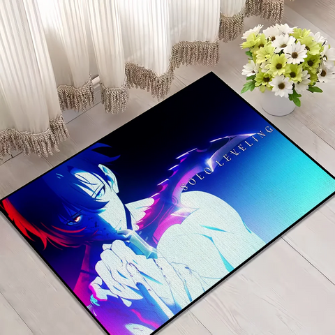 Navak Teppich-Fußmatte für cooles Wohnzimmer, Nachttisch-Dekoration, Bett, Solo-Boden, Bad, Küche, 2 Eingangsteppiche, großer Anime-Nivellierungsteppich