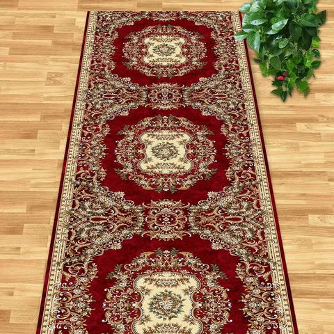 Navak Teppich Persischer Retro-Läufer Teppich Villa Halle Korridor Teppiche Wohnung Durchgang Rutschfester Teppich Hoteltreppe Dekoration Bodenmatte Custom