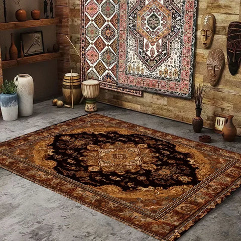 Navak Teppich Persischer Amerikanischer Retro-Teppich Große Fläche Wohnzimmer Dekoration Zuhause Ethnischer Stil Schlafzimmer Teppich Garderobe Lounge Weiche Matte Waschbar