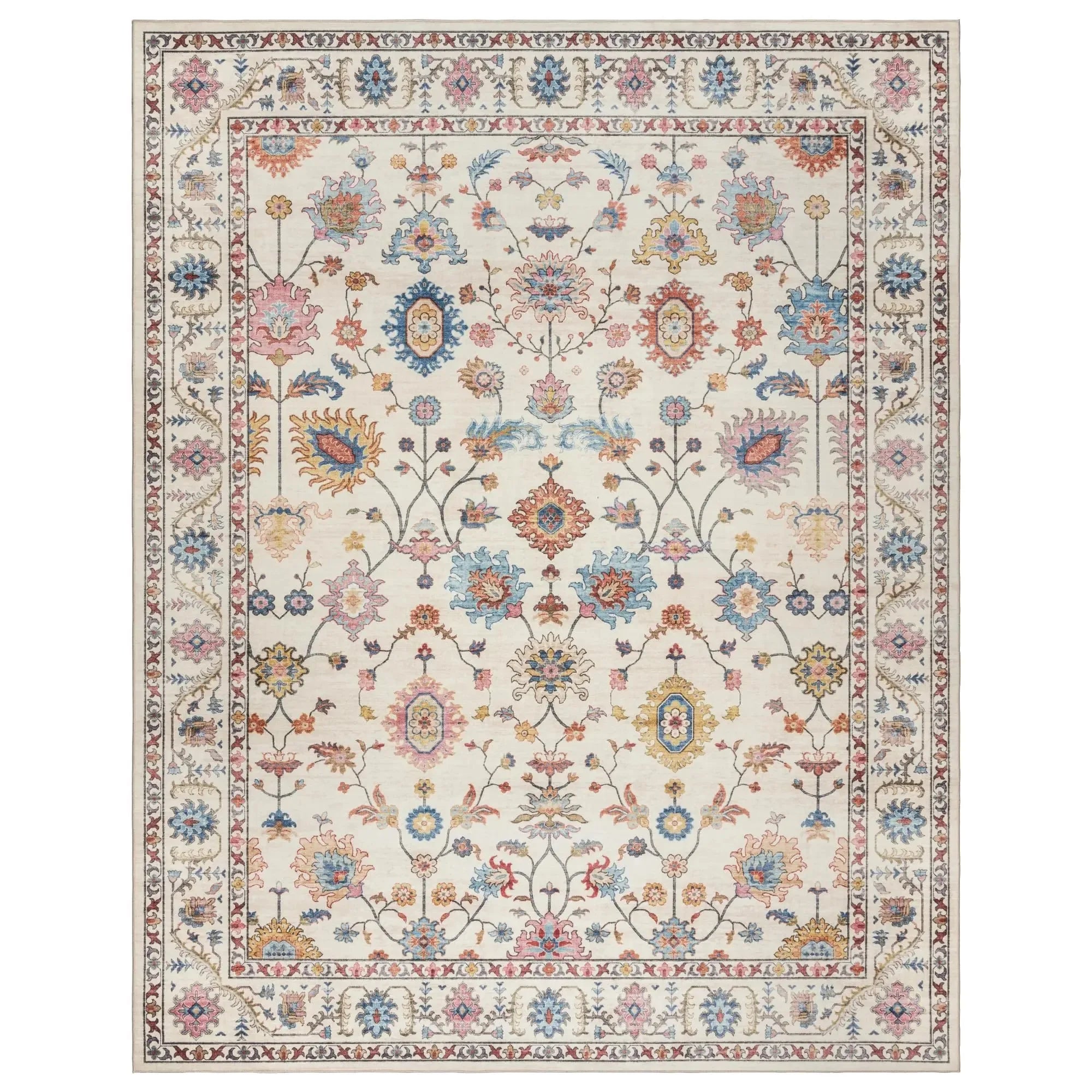Navak Carpet Exclusive Picks Bohemian Style Loop-Pile Rug - Ultra-Thin, Stain-Resistant, Non-Slip Carpet for Living Room & Office, Soft Floor Mat