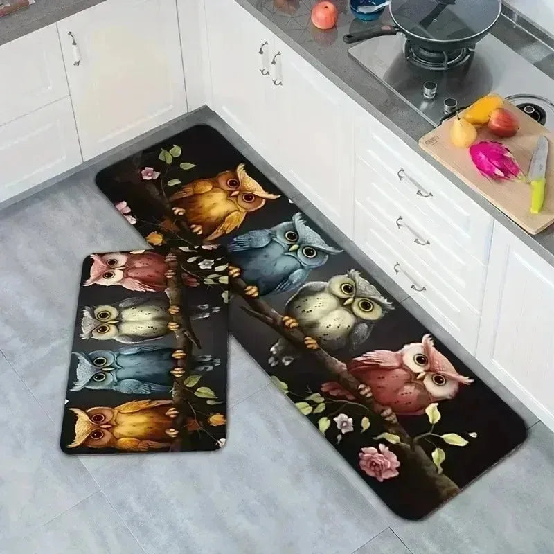 Navak Carpet 1 Stück Küchenteppich mit Zitronenmuster, rutschfeste Fußmatten, Pop-Art-Design, Wohnzimmerteppich, Badematte, Teppich für Zuhause, Waschbecken, Wäschedekor