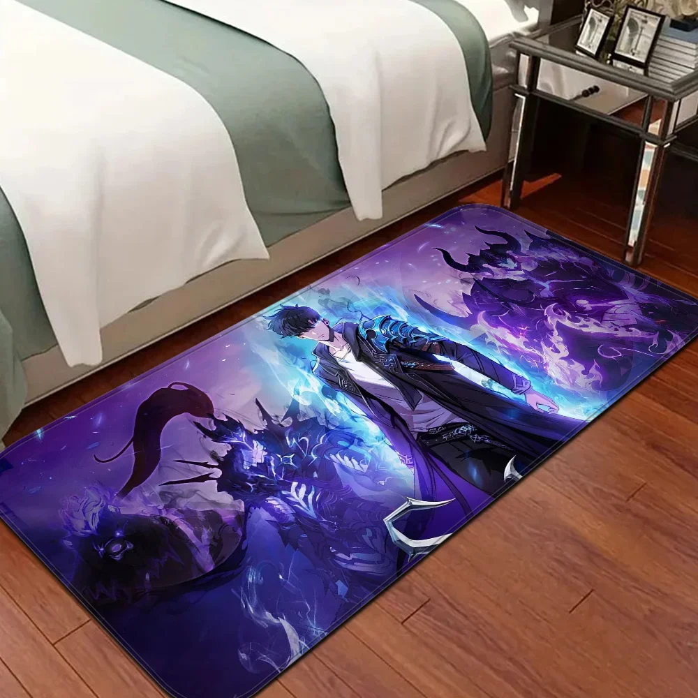 Navak Carpet Anime Solo L-Leveling Gaming-Fußmatte für den Eingangsbereich, waschbar, rutschfest, für Wohnzimmer, Sofa, Stühle, Bereichsmatte, Küche, Willkommens-Fußmatte