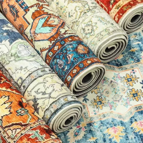 Navak Carpet Teppiche im amerikanischen Retro-Stil für Schlafzimmer, große Bereiche, Wohnzimmerdekoration, Plüschteppich, rutschfeste Lounge-Bodenmatte, flauschiger, weicher Teppich