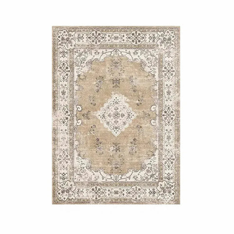 Navak Carpet MBG23Exclusive Picks Bohemian Faux Wool Rug - Ultradünner, schmutzabweisender, rutschfester Teppich für Arbeitszimmer und Wohnzimmer, weiche Bodenmatte4Fb&amp;