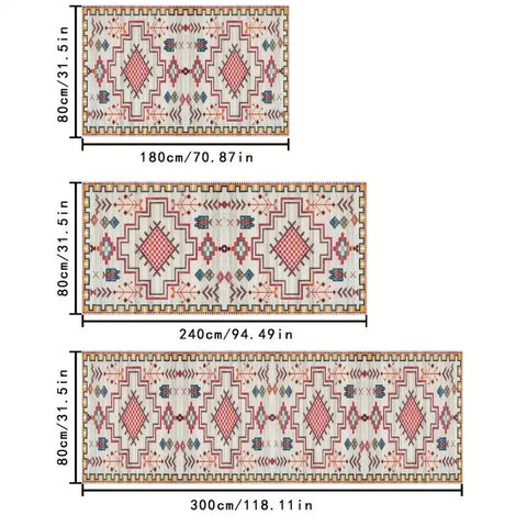 Navak Carpet Exclusive Picks Böhmischer Flurteppich, geometrisches Muster, Kristall-Samt-Bodenmatte, Eingang, Küche, Treppe, langer Teppich, Heimdekoration