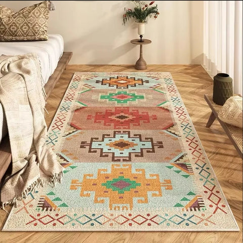 Navak Carpet Exclusive Picks Nordischer Bohemian-Teppich, hochwertige Nachttischdecke fürs Schlafzimmer, leichte, luxuriöse Anti-Rutsch-Matte fürs Wohnzimmer, Heimdekoration