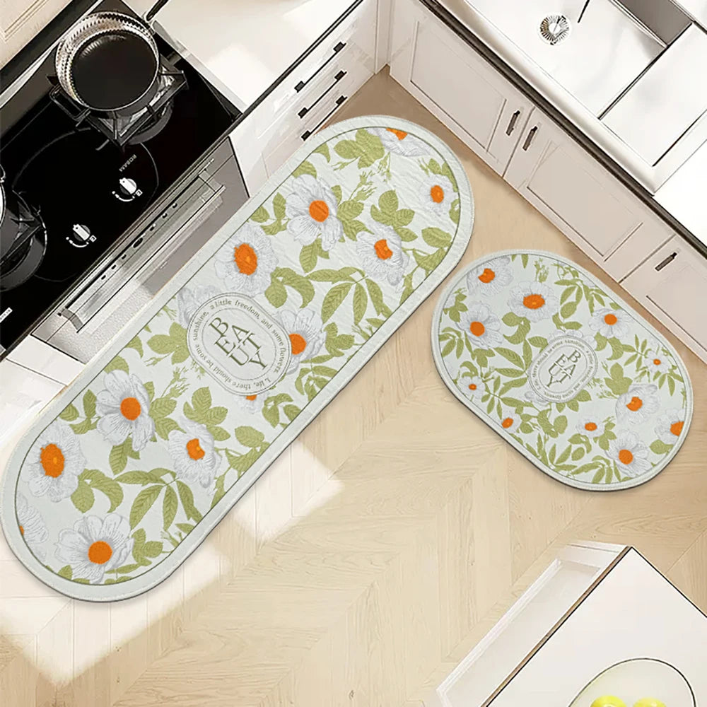 Navak Teppich Saugfähiger Küchenteppich Rutschfeste Bodenmatte Absorbiert Öl Küche Langer Bereich Teppich Schlafzimmer Teppich Eingang Fußmatte Home Decor Zimmer Tapis