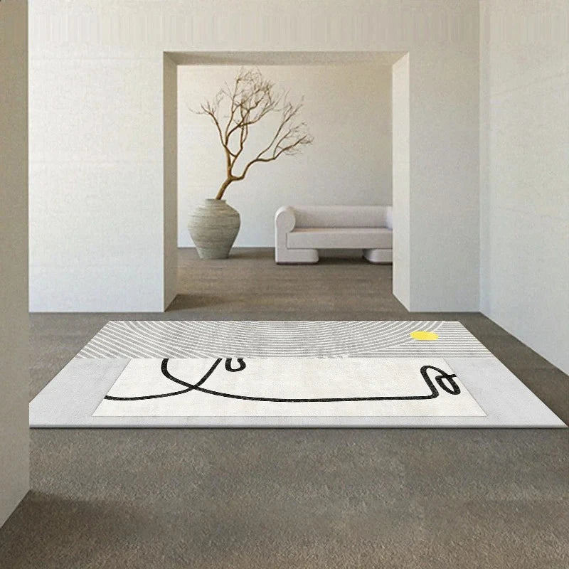 Navak Teppich Japanischer Wabi-Sabi Wohnzimmerteppich Moderne nordische Freizeitmatte Schlafzimmerdekor Teppiche für Schlafzimmer Moderne Heimdekoration