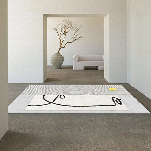 Navak Teppich Japanischer Wabi-Sabi Wohnzimmerteppich Moderne nordische Freizeitmatte Schlafzimmerdekor Teppiche für Schlafzimmer Moderne Heimdekoration