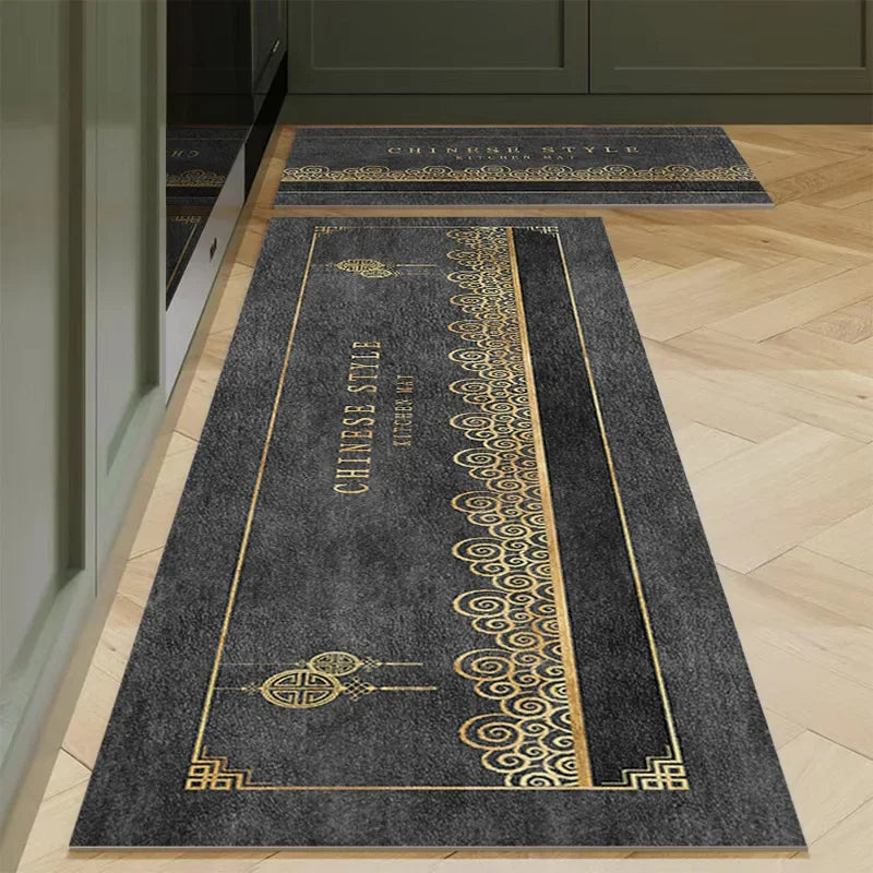 Navak Teppich, Polyester, Küchenteppichmatten für Boden, Schlafzimmer, Wohnzimmer, weicher, waschbarer Teppich, rutschfeste Fußmatte für Badezimmer, Eingang
