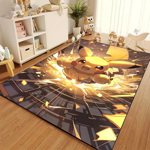Navak Carpet Daily Picks New Cartoon Pokemon Pikachu Rug Living Room Bedroom Carpet Bedside Bathroom Floor Mat Area Rug Kid's Room Home Decor