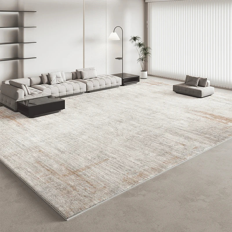 Navak Teppich, italienischer minimalistischer Teppich für Wohnzimmer, leichtes Luxus-Schlafzimmerdekor, Plüschteppich, flauschig, weich, grau, verdickte Matte