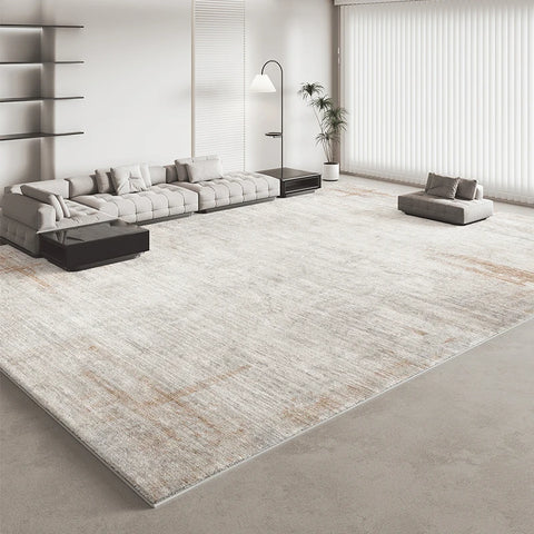 Navak Teppich, italienischer minimalistischer Teppich für Wohnzimmer, leichtes Luxus-Schlafzimmerdekor, Plüschteppich, flauschig, weich, grau, verdickte Matte