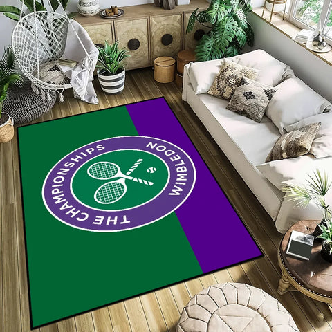 Navak Teppich kleiner Teppich Anti-Rutsch Küche W-Wimbledon Schlafzimmer Handgefertigter cooler Tufted Teppich Wohndesign Meisterschaftszimmer Eingangsdekoration
